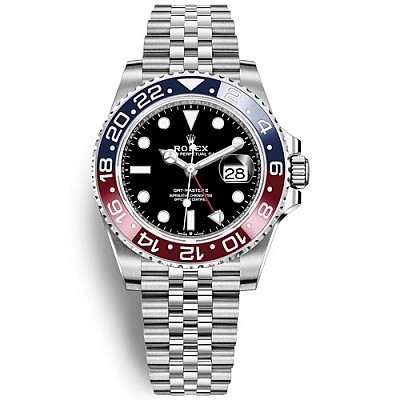 [스페셜오더]ROLEX-롤렉스 GMT-마스터 II 세라믹 베젤 18K 포금 옐로우 골드 블랙다이얼 시계40mm