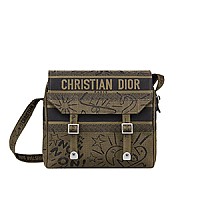 DIOR-디올 블루 Oblique 자수 Diorcamp 미디엄 메신저 백 29cm - M1240ORIW_M928