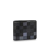 LOUIS VUITTON-M11708 루이비통 블랙 브러시드 모노그램 슬렌더 월릿