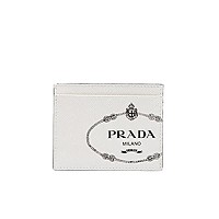 [스페셜오더]PRADA-2MC223 프라다 블랙 사피아노 가죽 레드 실크스크린 로고 신용카드 지갑