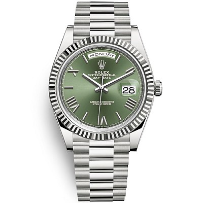 [스페셜오더]ROLEX-롤렉스 데이-데이트 스틸 올리브 그린다이얼 페이크시계 40mm