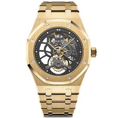 [스페셜오더]Audemars Piguet-오데마 피게 로얄 오크 뚜르비옹 엑스트라-틴 오픈워크 로즈 골드 41mm