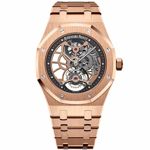 [스페셜오더]Audemars Piguet-오데마 피게 로얄 오크 뚜르비옹 엑스트라-틴 오픈워크 로즈 골드 41mm