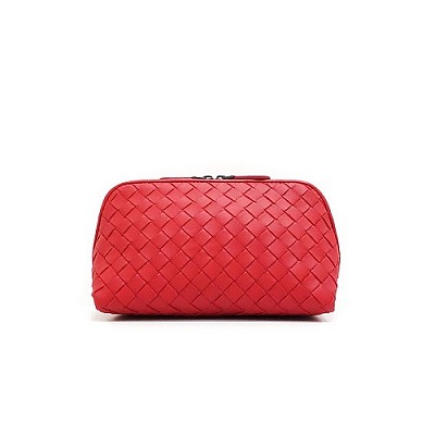 [스페셜오더]BOTTEGA VENETA-547252 보테가 베네타 차이나 레드 코스메틱 인트레치아토 나파 케이스