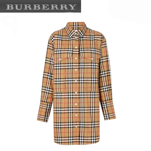 BURBERRY-80140111 버버리 빈티지 체크 오버사이즈 셔츠