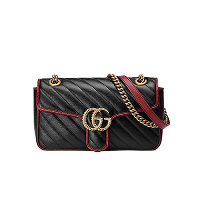 [스페셜오더]Gucci-443497 구찌 화이트 더블 G 스터드 GG 마몽 스몰 숄더백 26cm