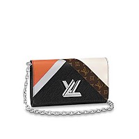 [스페셜오더]LOUIS VUITTON-M62307 루이비통 핑크 에삐 레더 스터드 장식 트위스트 체인 월릿