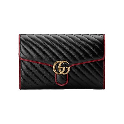 [스페셜오더]GUCCI-498079 9689 구찌 베이지/블랙 GG 마몽 클러치