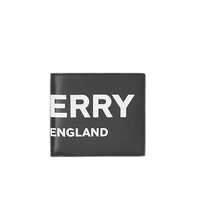 [스페셜오더]BURBERRY-80088871 버버리 블랙 로고 프린트 반지갑