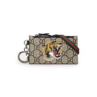 [스페셜오더]GUCCI-523903 8669 구찌 꿀벌 프린트 GG 슈프림 Web 스트랩 카드 케이스