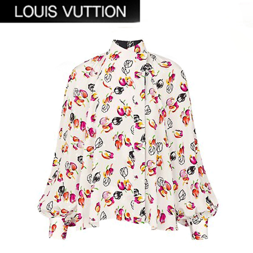 LOUIS VUITTON-1A5JED 루이비통 롱 슬리브 셔츠 위드 어시메트릭 오프닝 앤 칼라