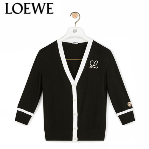 LOEWE-S3299460MC 로에베 투톤 울 가디건