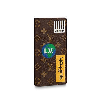 [스페셜오더]LOUIS VUITTON-N63347 루이비통 다미에 에벤 기린 일러스트 브라짜 월릿