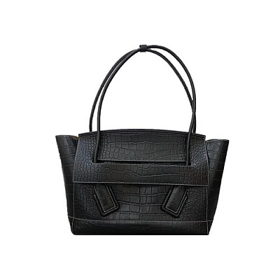 [스페셜오더]BOTTEGA VENETA-575943 보테가 베네타 네로 인트레치아토 새들 스티치 Arco 아르코 33 탑 핸들백