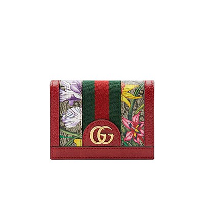 [스페셜오더]GUCCI-523155 8722 구찌 오피디아 레드 GG 플로라 카드 케이스 지갑