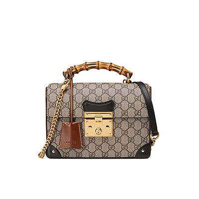 [스페셜오더]GUCCI-603221 1000 구찌 블랙 패들락 스몰 뱀부 숄더백