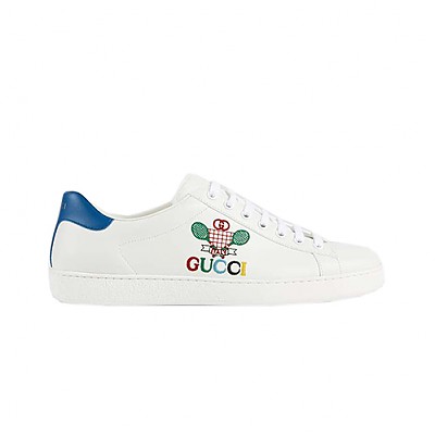 GUCCI-603696 9096 구찌 에이스 화이트 테니스 장식 스니커즈