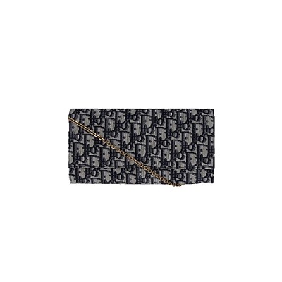 [스페셜오더]Christian Dior-S5401 크리스찬 디올 블루 오블리크 체인 지갑/클러치 백