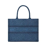 [스페셜오더]CHRISTIAN DIOR-M1296 디올 그레이 Toile de Jouy Reverse 자수 스몰 DIOR BOOK TOTE 백