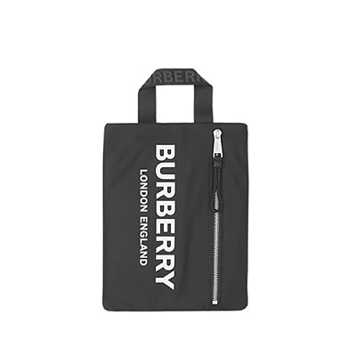 [스페셜오더]BURBERRY-80174831 버버리 베이지/블랙 로고 디테일 빈티지 포트레이트 파우치