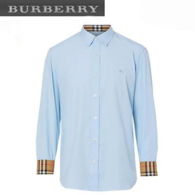 BURBERRY-80087061 버버리 블랙 스트레치 포플린 셔츠