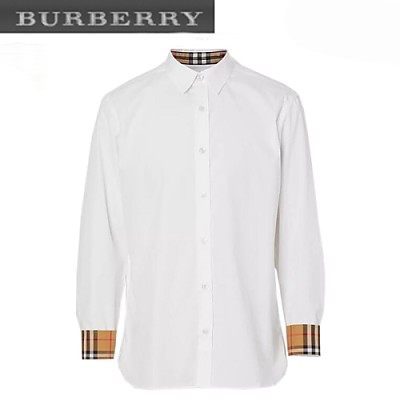 BURBERRY-80087061 버버리 블랙 스트레치 포플린 셔츠