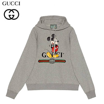 GUCCI-604218 9901 구찌 화이트 코튼 Disney x Gucci 후드 스웨트셔츠