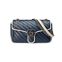 GUCCI-443497 4143 구찌 블루 GG 데님 GG 마몽 스몰 숄더백