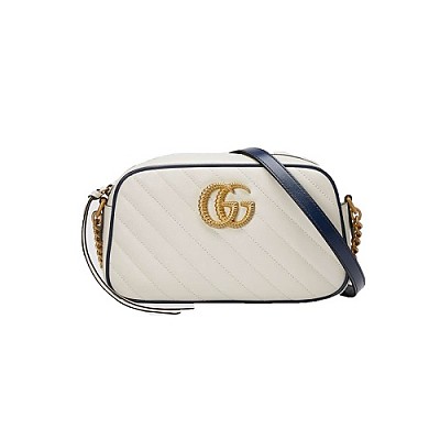 [스페셜오더]GUCCI-447632 9022 구찌 GG 마몽 화이트 스몰 숄더백