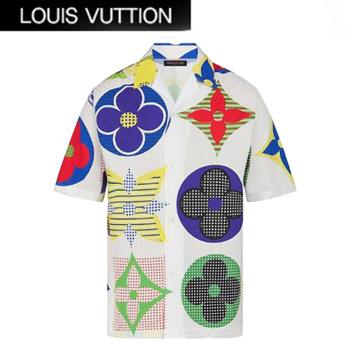 LOUIS VUITTON-1A7XAT 루이비통 멀티컬러 모노그램 하와이안 핏 셔츠