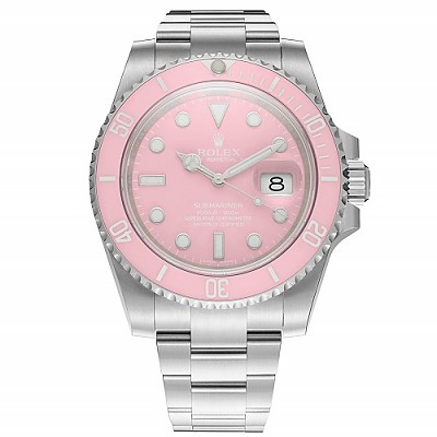 ★[AR팩토리]ROLEX-롤렉스 서브마리너 데이트 스틸 핑크 에디션 남녀공용 시계 40mm