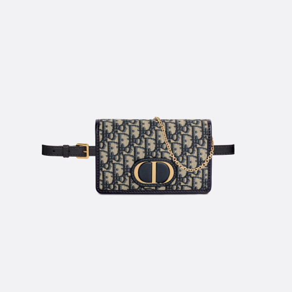 [스페셜오더]DIOR-디올 블루 Oblique 30 Montaigne 투인원 파우치 19cm