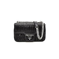 [스페셜오더]PRADA-1BD140 프라다 레드 고프레 체인 플랩 숄더백