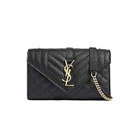 [스페셜오더]SAINT LAURENT-600195 생 로랑 골드 샌드 마틀라세 골드 엔벨로프 스몰 숄더백