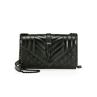 [스페셜오더]SAINT LAURENT-600195 생 로랑 골드 샌드 마틀라세 골드 엔벨로프 스몰 숄더백