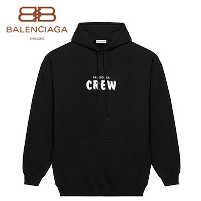 BALENCIAGA-578135 발렌시아가 핑크 프린트 컬리 플리스 Crew 후디 남여공용