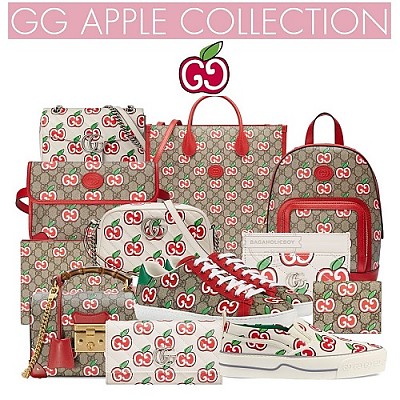 [스페셜오더]GUCCI-603221 8646 구찌 차이니스 발렌타이 데이 [패들락] GG 애플 프린트 스몰 밤부 숄더백