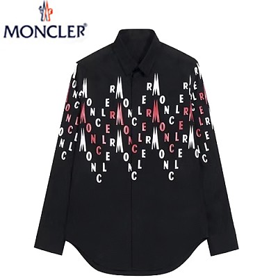 MONCLER-08275 몽클레어 블랙 프린트 장식 셔츠 남성용