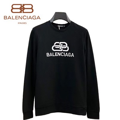 BALENCIAGA-082810 발렌시아가 블랙 로고 아플리케 장식 스웨트셔츠 남성용