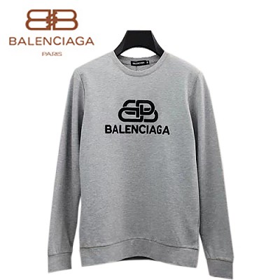 BALENCIAGA-082812 발렌시아가 화이트 로고 아플리케 장식 스웨트셔츠 남성용