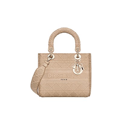 [스페셜오더]DIOR-M0565 크리스챤 디올 로즈우드 까나쥬 캔버스 레이디 D-LITE 미디엄 백