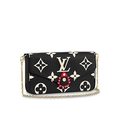 [스페셜오더]LOUIS VUITTON-M64579 루이비통 블랙/핫핑크 모서리 에삐 포쉐트 펠리시