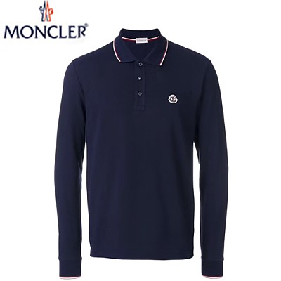 MONCLER-092614 몽클레어 블루 긴팔 폴로 티셔츠 남성용