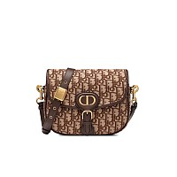 DIOR-디올 블루 Oblique 자카드 Dior Bobby 미디엄 호보백 22cm - M9319UTZQ_M928