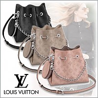 LV-M11736 루이비통 화이트/블루 마히나 벨라 버킷 백 19cm