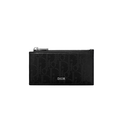 [스페셜오더]DIOR-2ESBC250 디올 블랙 Dior Oblique Galaxy 지퍼 카드 홀더
