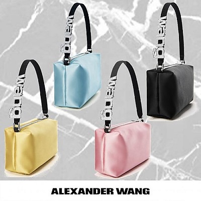 ALEXANDER WANG-2019P0 알렉산더 왕 블랙 HEIRESS 라인스톤 미디엄 파우치