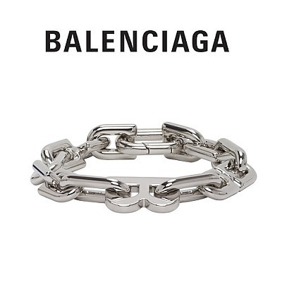 BALENCIAGA-599334 발렌시아가 골드 메탈 B 로고 체인 여성용 팔찌 / 브레이슬릿