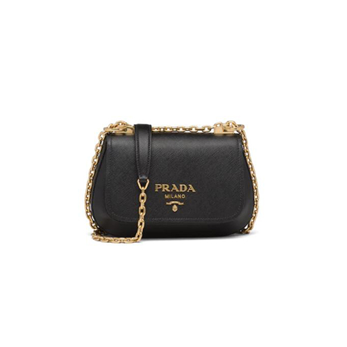 [스페셜오더]PRADA-1BD275 프라다 블랙 사피아노 가죽 숄더 백