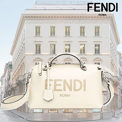 [스페셜오더]FENDI-8BL146 펜디 화이트 바이 더 웨이 미디엄 보스턴 백